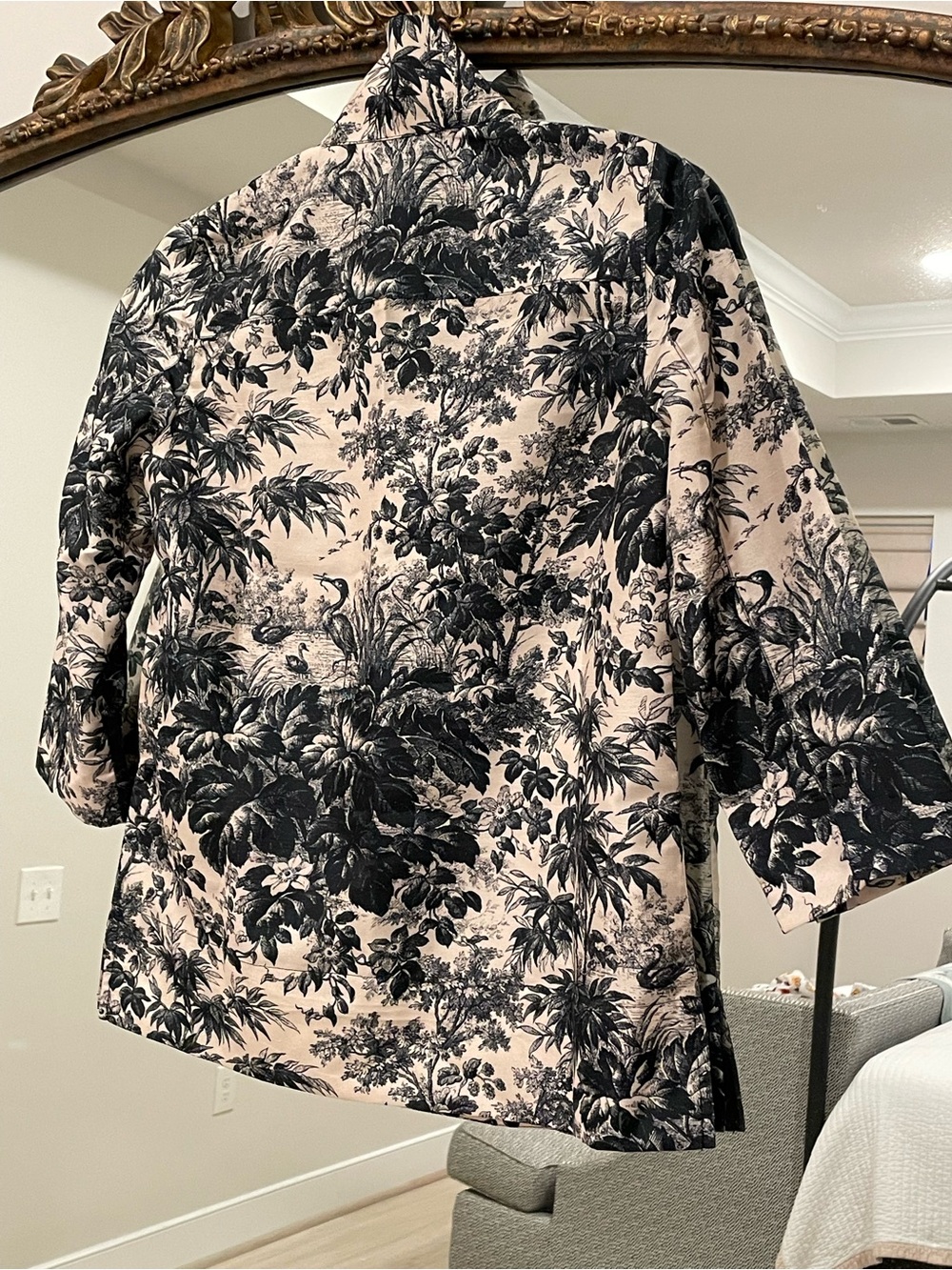 Tuckernuck NWT Top Margot Blouse Noir Cyprus Toile XS stand collar - Picture 3 of 6